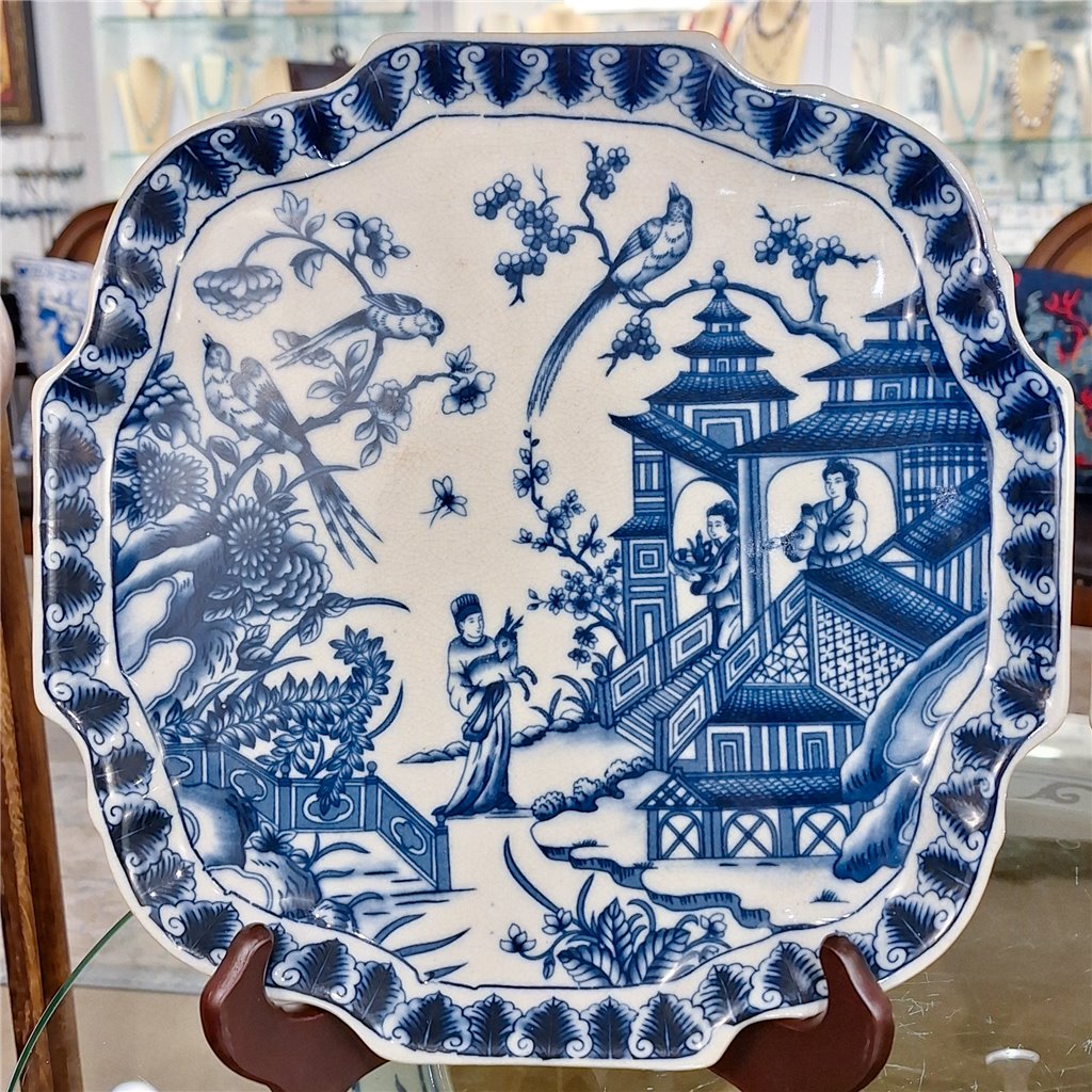 Blue & White Fleur Platter