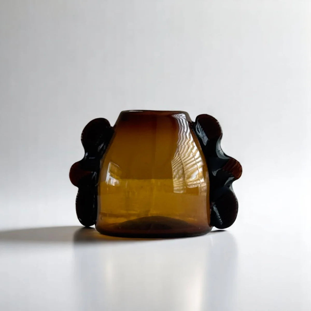 Amber Glass Bud Vase