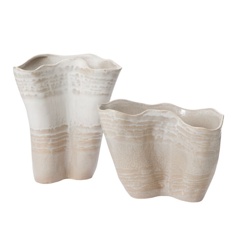 Wavy Glazed Vase