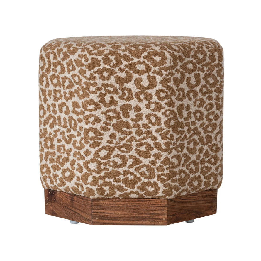 Leopard Print Ottoman