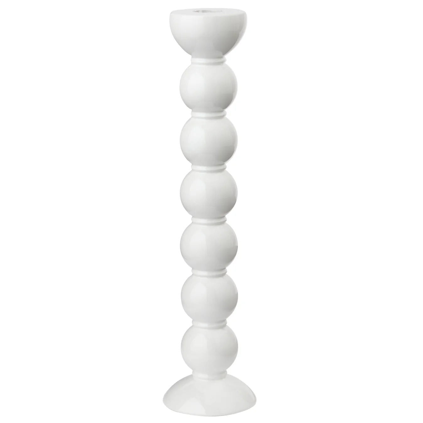 Extra Tall White Bobbin Candlestick