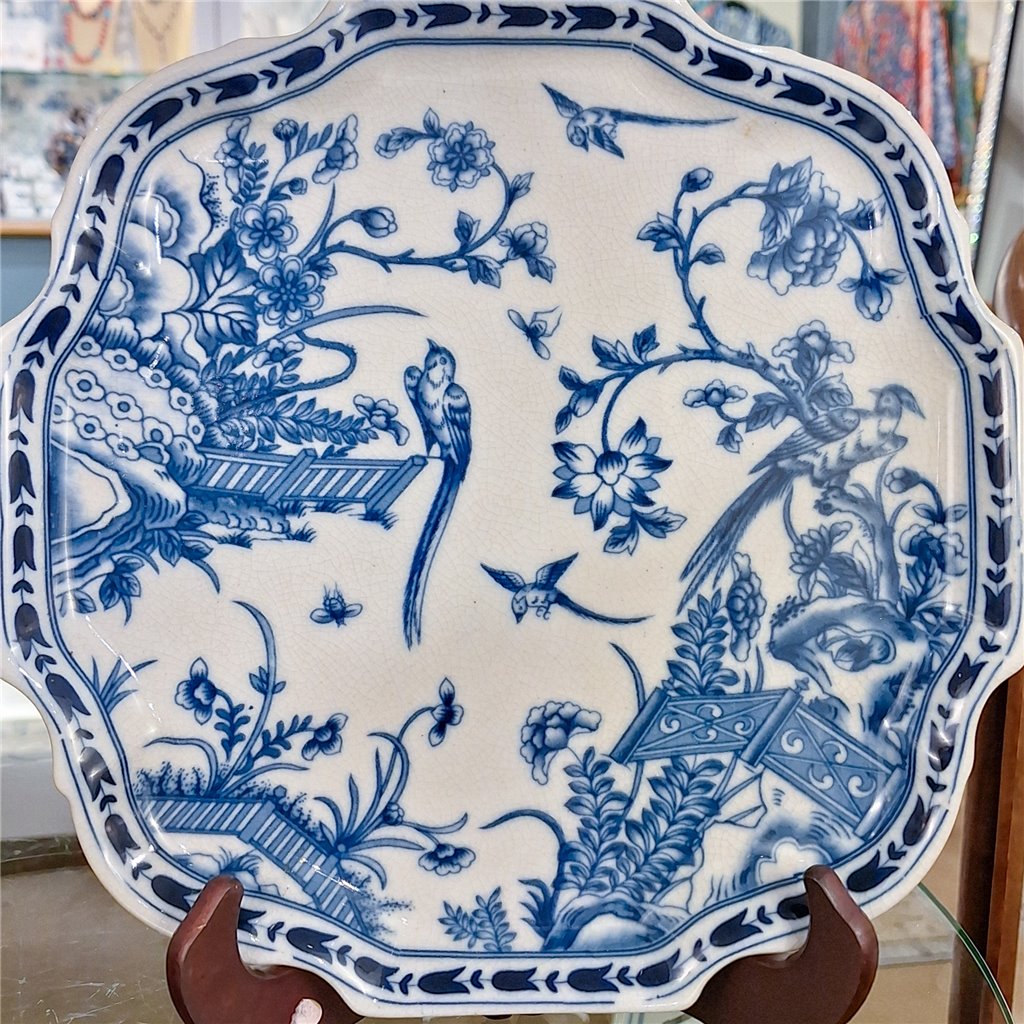 Blue & White Fleur Platter
