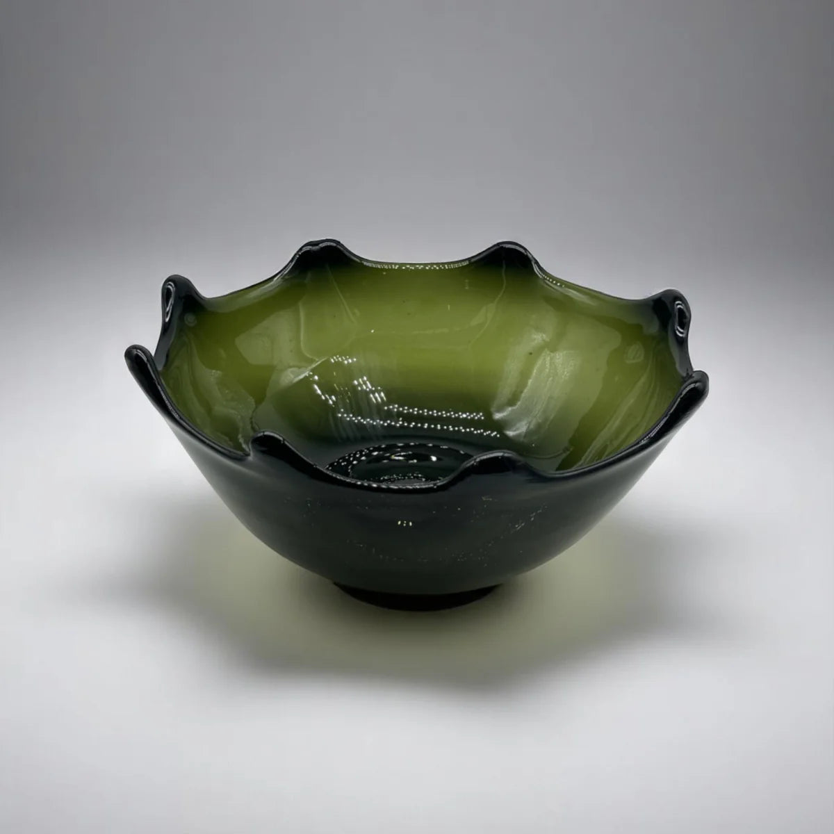 Forest Green Glass Bowl