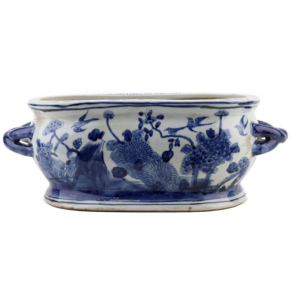 Porcelain Centerpiece Basin - Blue