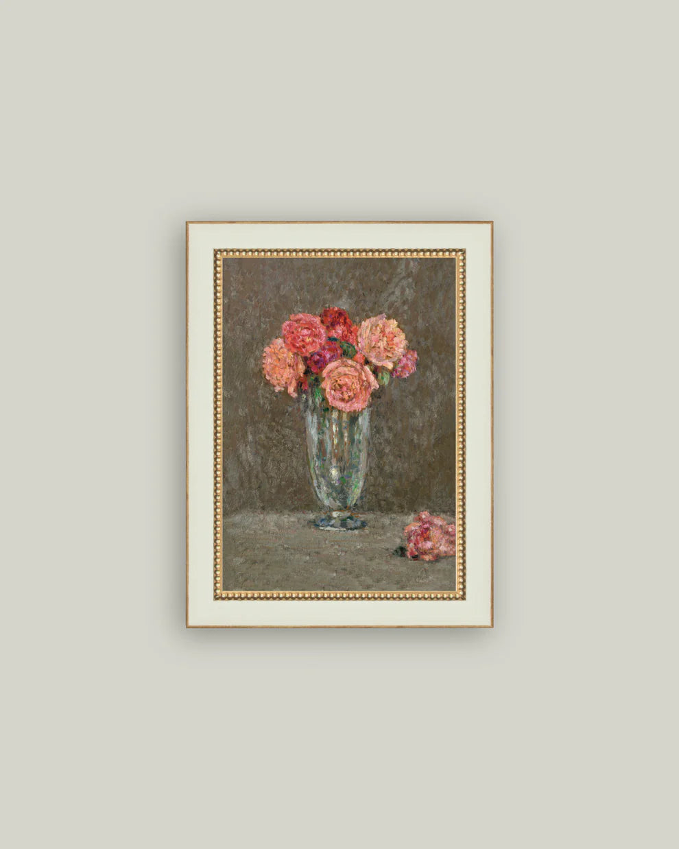 Glass Vase with Roses