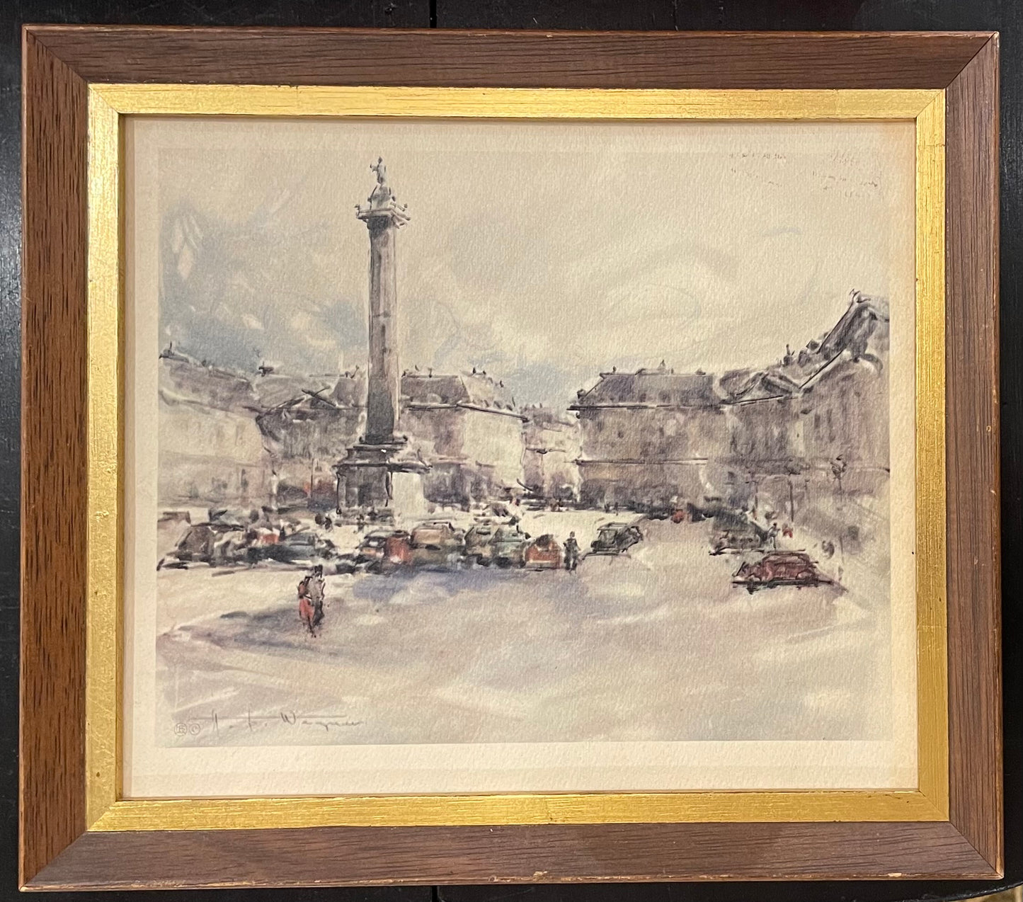 9 x 10 Watercolor Town Square