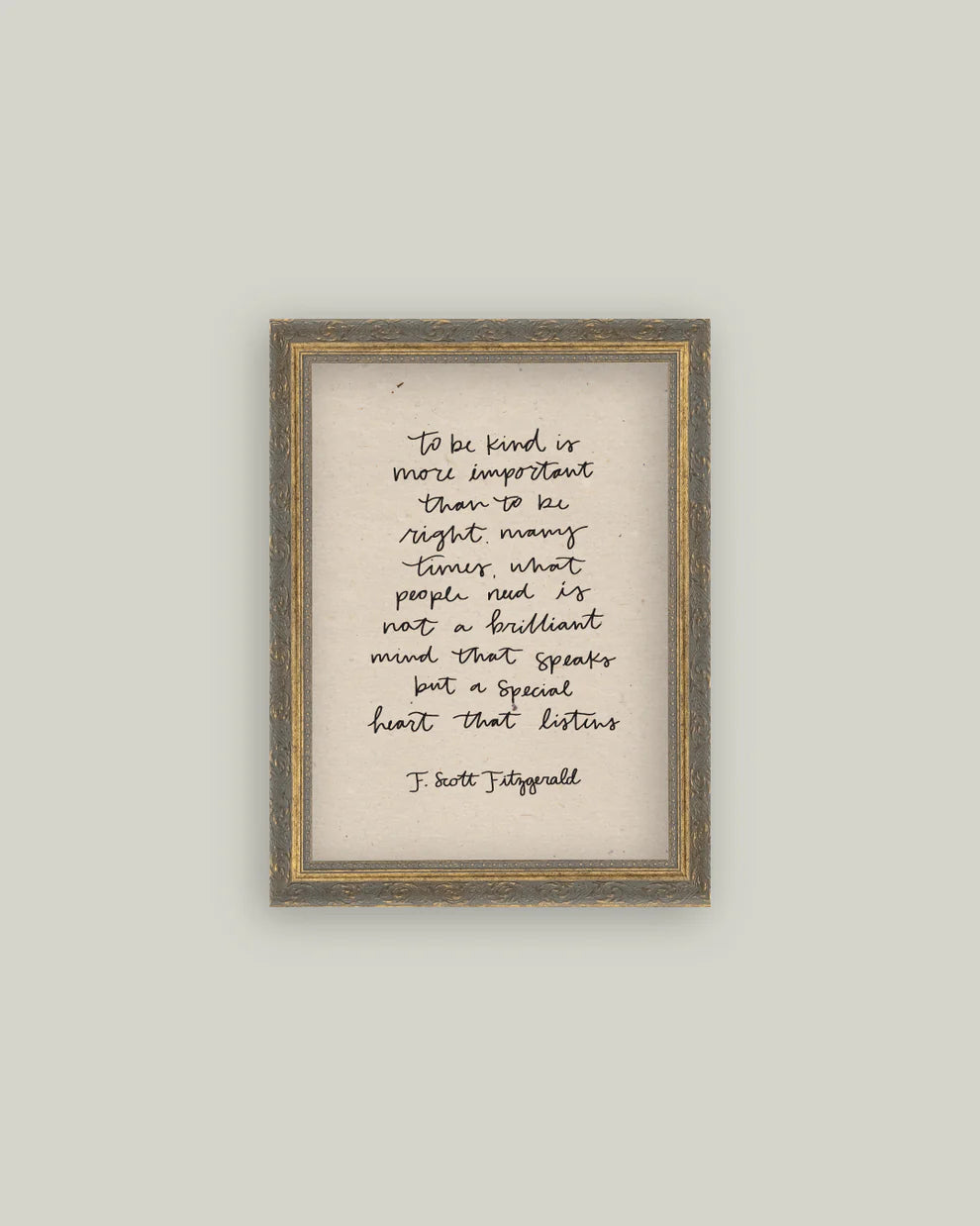 To Be Kind