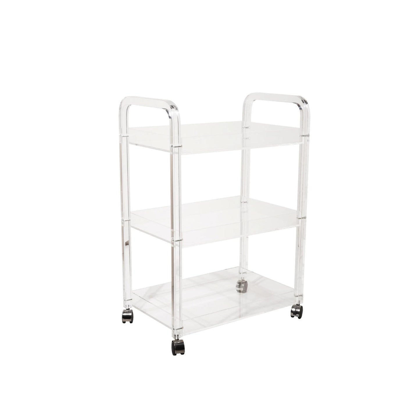 Clear 3-Tier Bar Cart