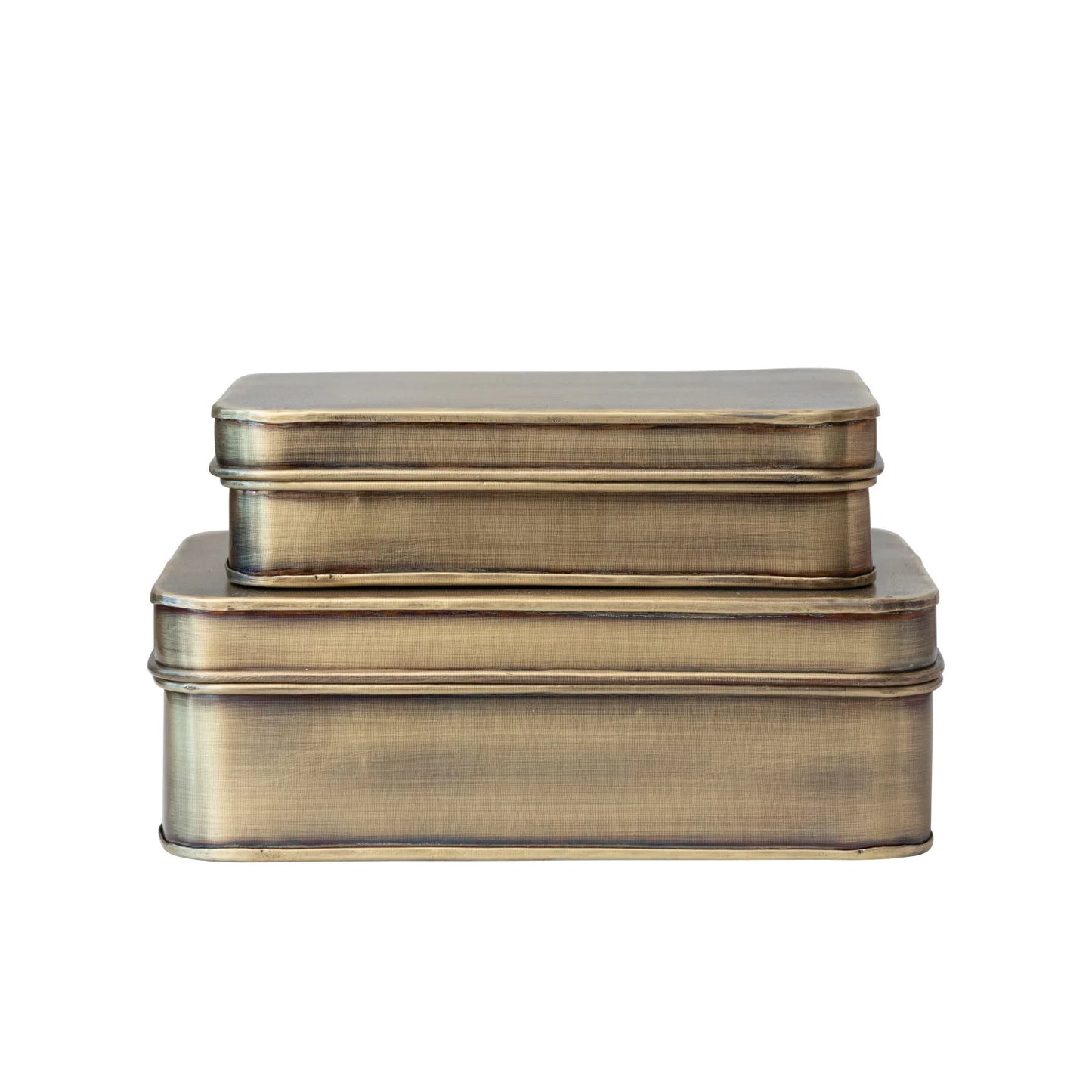 Lidded Brass Boxes — Set