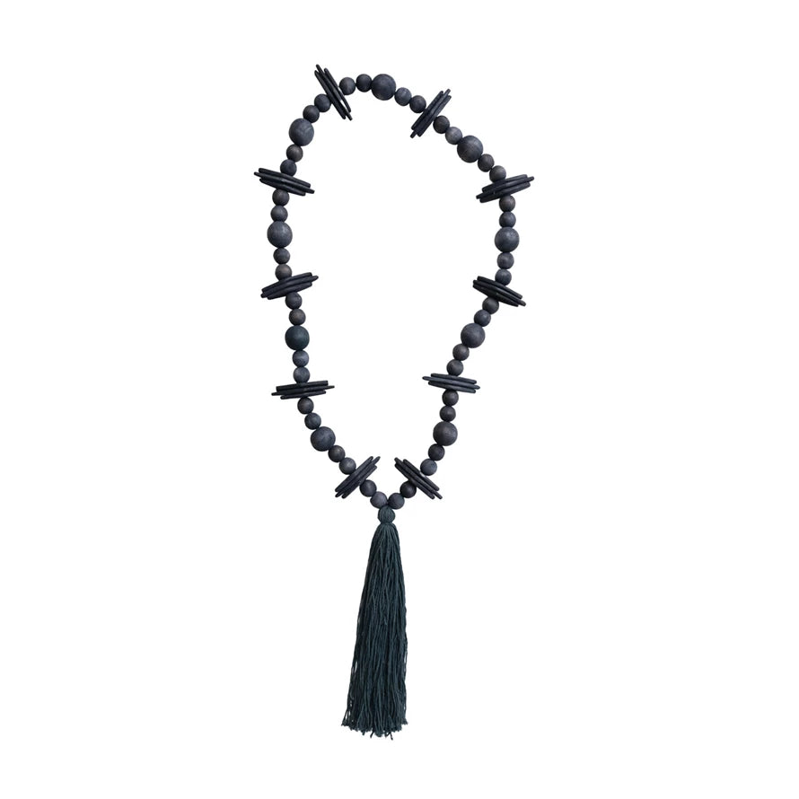 Black Wood Bead Garland