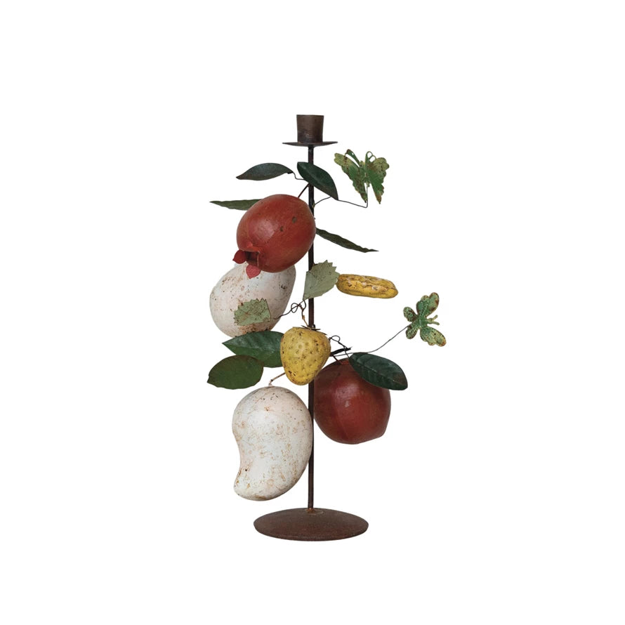 Hand-painted Fruit Taper Holder