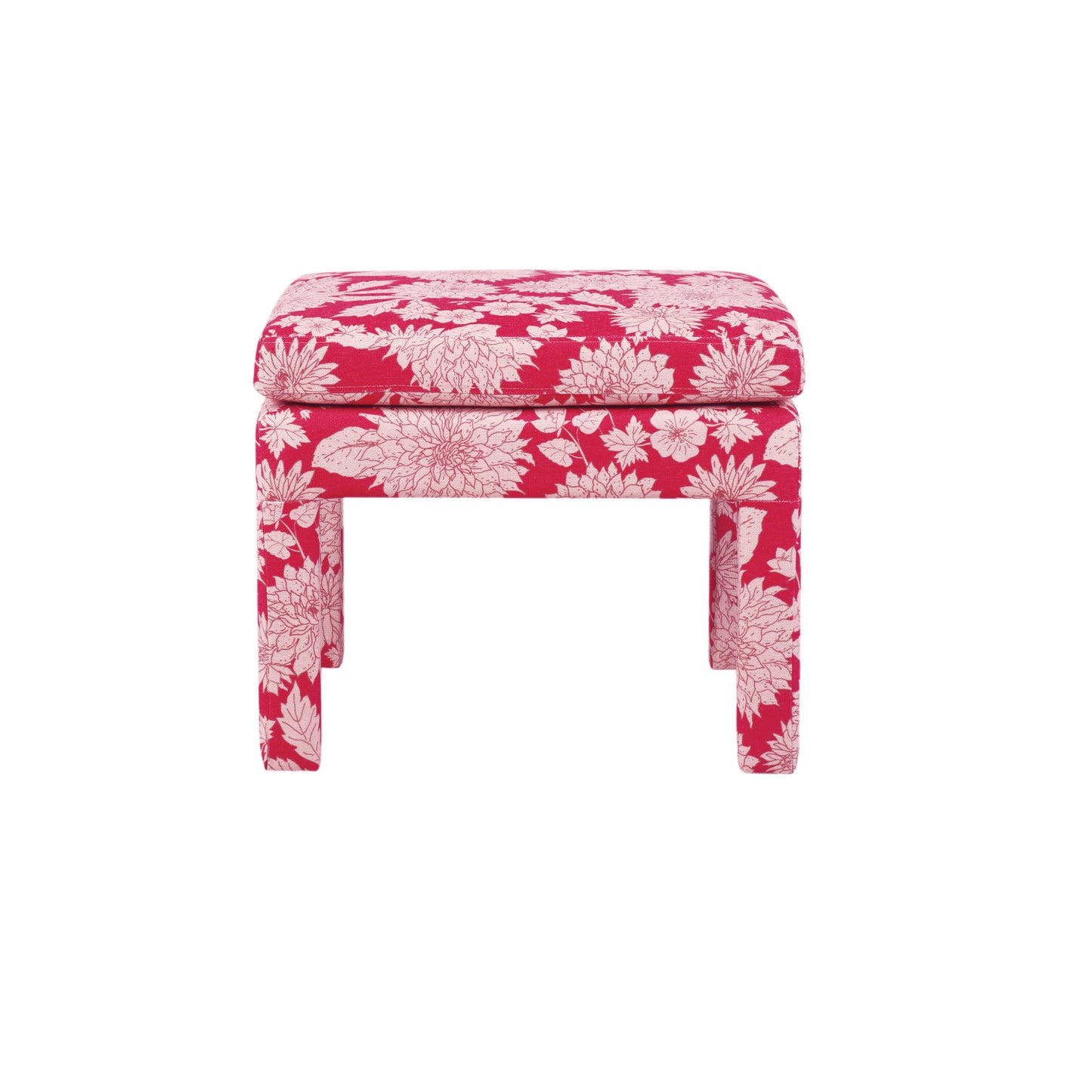 Red Floral Stool